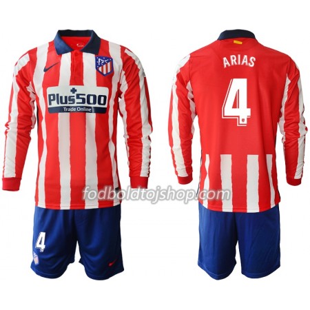 Atlético Madrid Santiago Arias 4 Børn Hjemme Fodboldsæt 2020-21 L/S (+ Korte bukser)